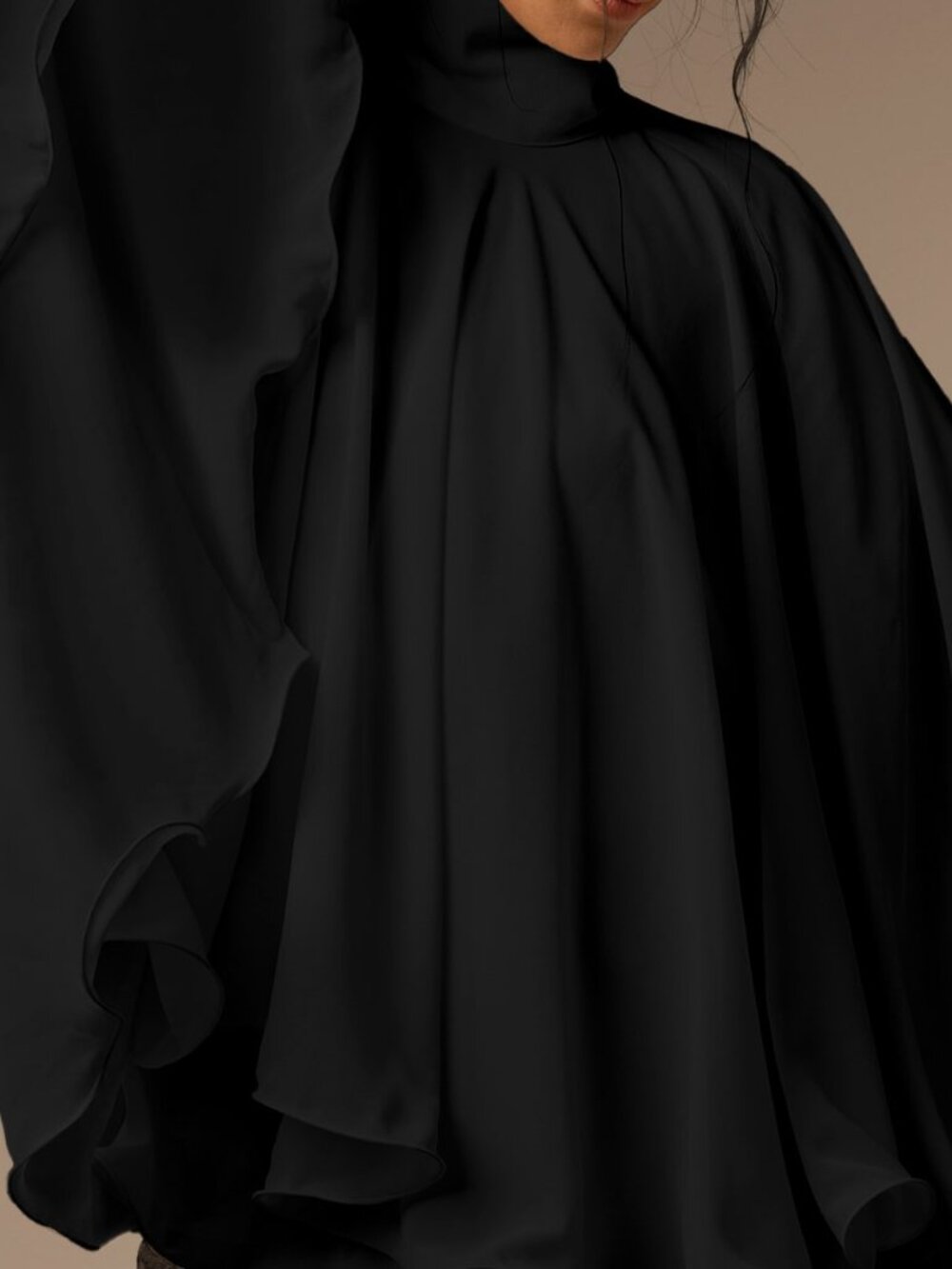 Black Casual Women's Elegant Chiffon Blouse
